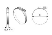 98876 DINEX Dinex CT Band Clamp D 108-130 mm Хомут (нерж)