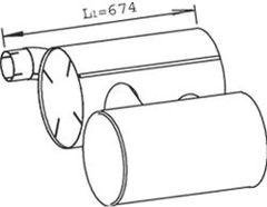 Dinex 28470 41214001 IVECO Глушитель