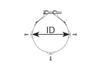 95949 DINEX BRACKET Хомут крепления защиты глушителя ID 249,0 mm (нерж)