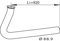 64268 DINEX 5010253519 RENAULT Передняя труба