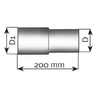 93830 DINEX ADAPTOR (OD/OD) 60,0/62,0 mm ALU Переходник