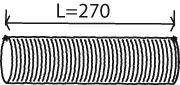 Dinex 21128 672478 DAF Гофра D 103,0 L=270 mm (нерж)
