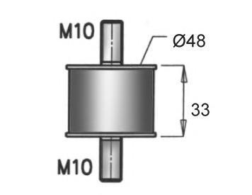 64817 DINEX 5000750630 RENAULT 49.5x35/85 M10x1.5 Резинометаллическая опора