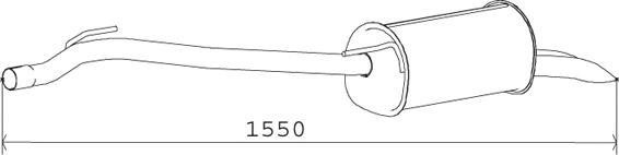 74306 DINEX 074.253.609BB VW Глушитель