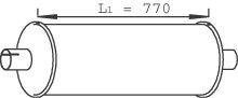 Dinex 28447 500370649 IVECO Глушитель