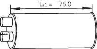 Dinex 28448 500390926 IVECO Глушитель