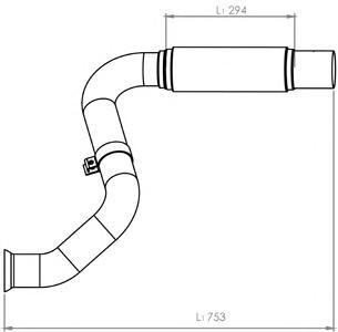 56169 DINEX 970.490.3919 MERCEDES Передняя труба