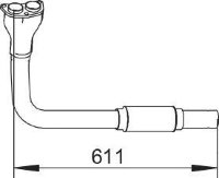 62100 DINEX 20010-F3602 Передняя труба