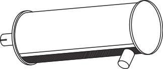 80361 DINEX 80325 W/EXPANDED INLET VOLVO D 90,5 mm Глушитель
