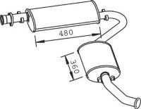 33363 DINEX 1726AE PEUGEOT Глушитель