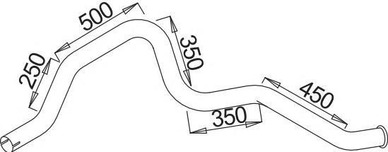 52725 DINEX 655.492.0804 MERCEDES Конечная труба