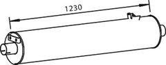 Dinex 28438 4643648 IVECO Глушитель