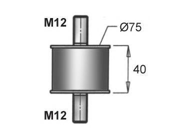 92975 DINEX RUBBER MOUNTING Резинометаллическая опора
