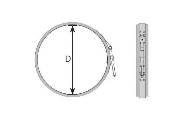 42814 DINEX Хомут глушителя D 284,0 mm