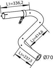 Dinex 28645 61596075 IVECO Конечная труба