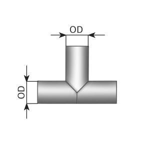 91789 DINEX T-BENDING 88,9 mm ALU Т-образная труба (цинк)
