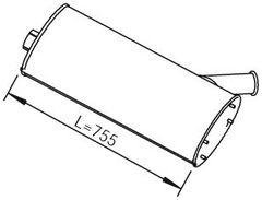 Dinex 28420 99470331 IVECO Глушитель