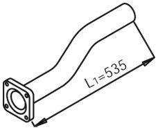 Dinex 28244 98454705 IVECO/FIAT Передняя труба