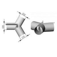 91814 DINEX T-BENDING WITH VALVE D 114,3 mm Т-образная труба