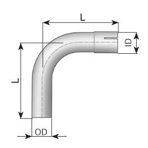 91152 DINEX PIPE BENDING 90'/D 152,4 mm (OD/ID) Колено
