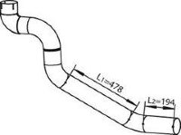 Dinex 28236 8165810 IVECO Передняя труба