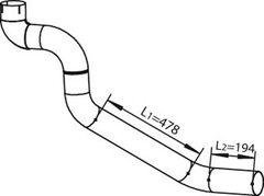 Dinex 28236 8165810 IVECO Передняя труба