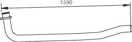 47165 DINEX 81.15204.6056 MAN Передняя труба