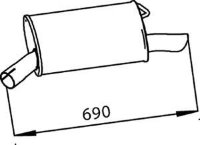 56307 DINEX 638.490.0101 MERCEDES Глушитель