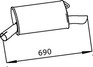 56307 DINEX 638.490.0101 MERCEDES Глушитель