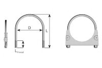 90061 DINEX U-CLAMPS D 60,0 mm У-образный хомут