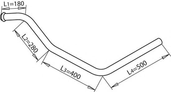 51117 DINEX 309.490.3319 MERCEDES Передняя труба