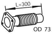 Dinex 28218 98453453 IVECO Гофра с фланцами