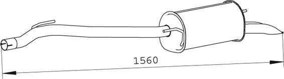 74367 DINEX 074253609BC VW Глушитель