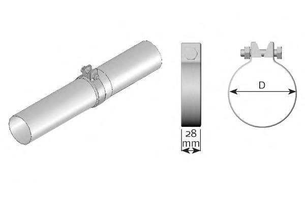 99594 DINEX HEAVY DUTY CLAMP D 94,5 mm Хомут (цинк)