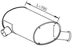 Dinex 28387 8139368 IVECO Глушитель