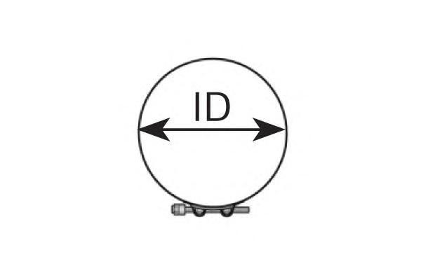 98782 DINEX CLAMPS D 249,0 mm Хомут глушителя (нерж)