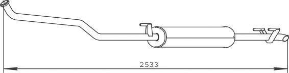 50471 DINEX 903.490.0019 MERCEDES Глушитель