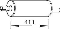 50328 DINEX 603.491.0401 MERCEDES Глушитель