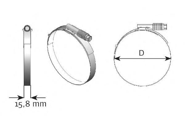 98873 DINEX Dinex CT Band Clamp D 70-92 mm Хомут