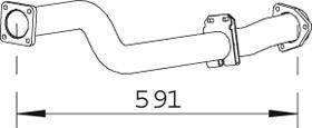 74120 DINEX 073.253.101R VW LT Передняя труба