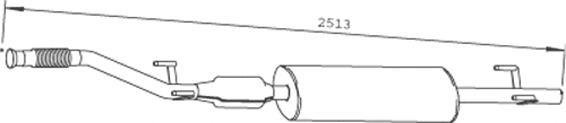 40324 DINEX 901.490.1219 MERCEDES Глушитель