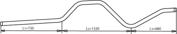 50711 DINEX 310.492.0604 MERCEDES Конечная труба