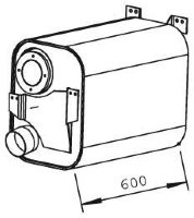 51331 DINEX 628.490.0501 MERCEDES Глушитель