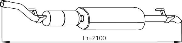 56332 DINEX 903.490.0819 MERCEDES Глушитель