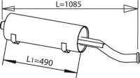 50347 DINEX 404.490.0001 MERCEDES Глушитель