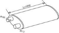 Dinex 28325 42075072 IVECO Глушитель