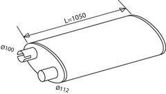 Dinex 28325 42075072 IVECO Глушитель