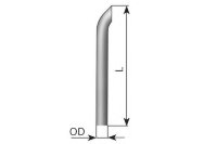 91426 DINEX TAIL PIPE 0D 127,0 L=1500 mm Конечная труба