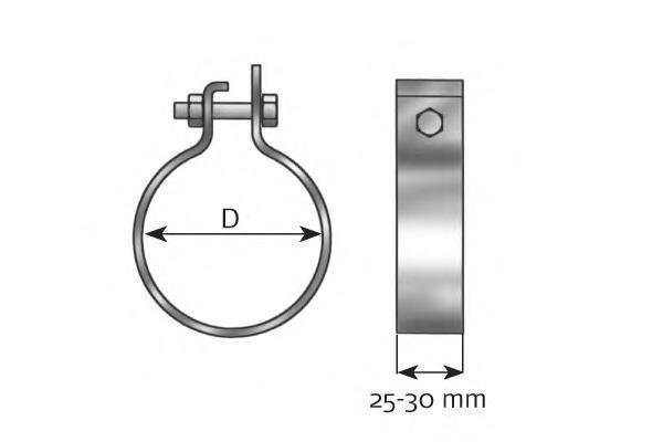 99710 DINEX DIN CLAMP D 110,5 mm Хомут (цинк)