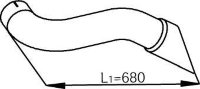 54205 DINEX 944.492.0201 MERCEDES Передняя труба